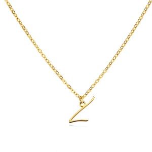Letter L Cursive Initial Necklace